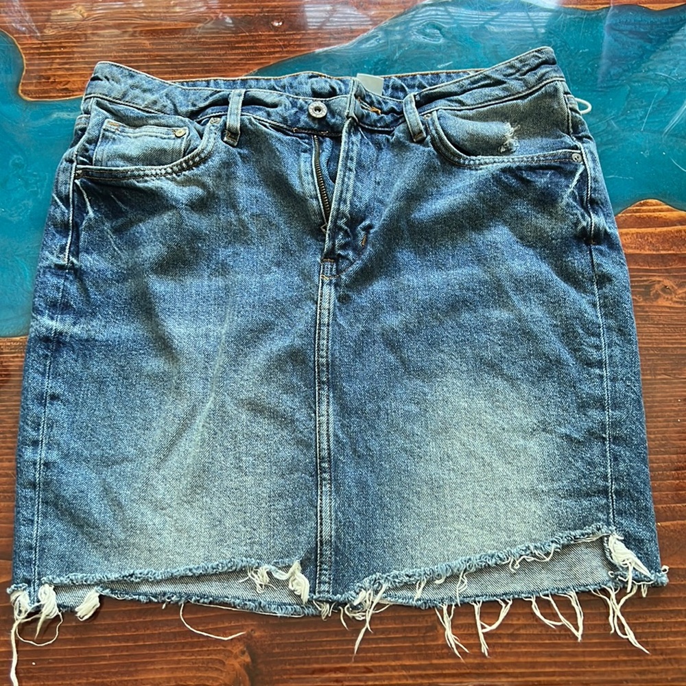 &Denim Jean Miniskirt Size 10